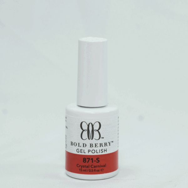 Bold Berry - 871S - Crystal Carnival - 15 ml - Soak Off Gel Nail Polish